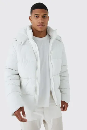 Paneled Matte Puffer Jacket