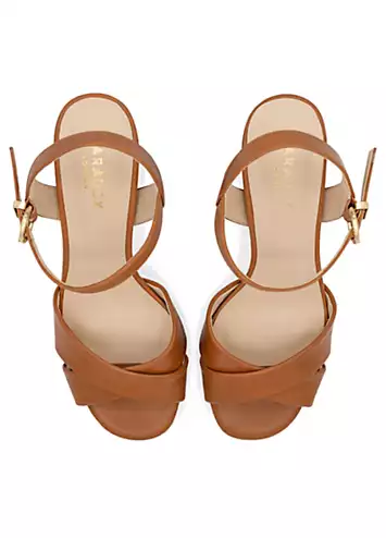 Paradox London Tan Faux Leather ’Leya’ Platform Sandals | Grattan