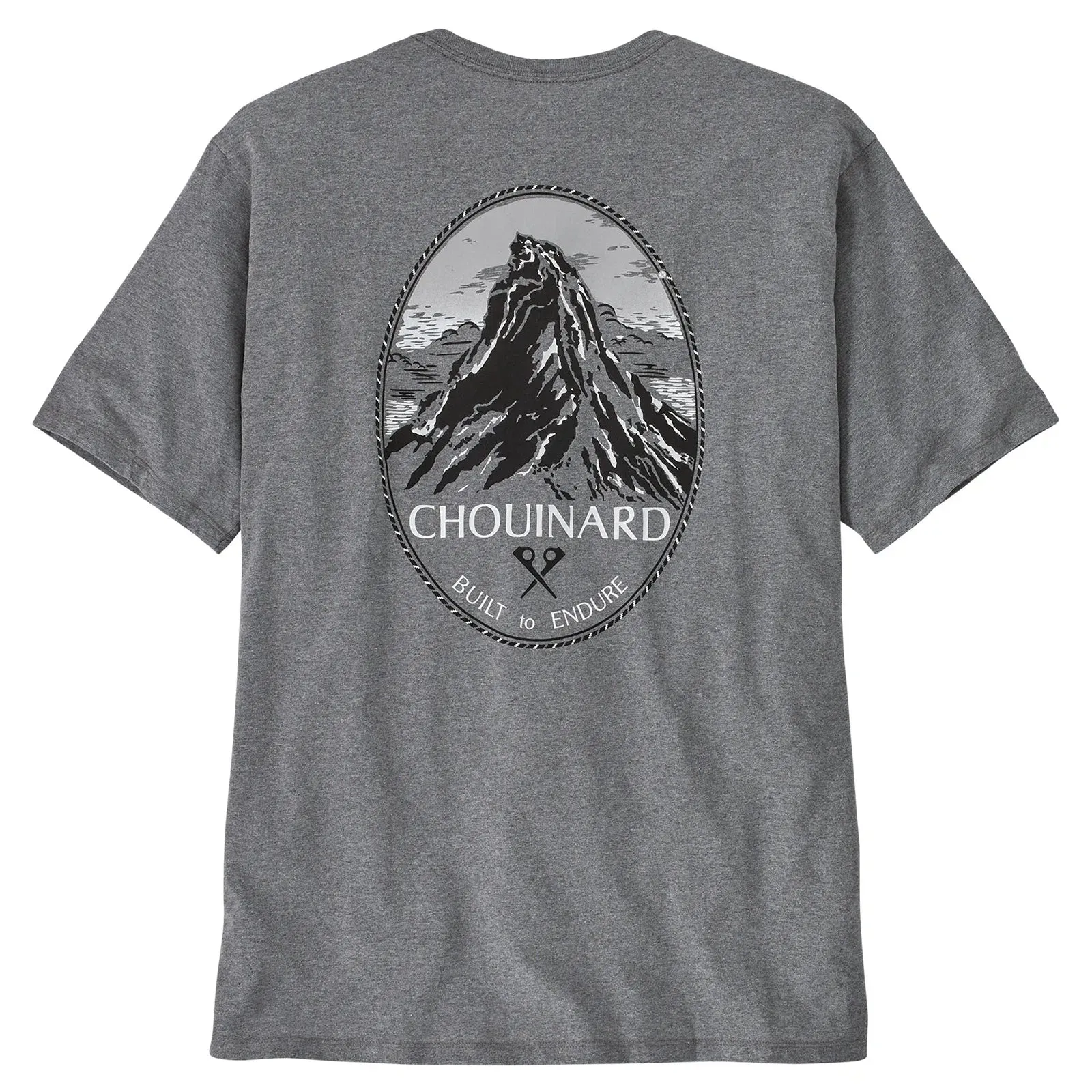 Patagonia Men's Chouinard Crest Pocket Responsibili-Tee - Gravel Heather