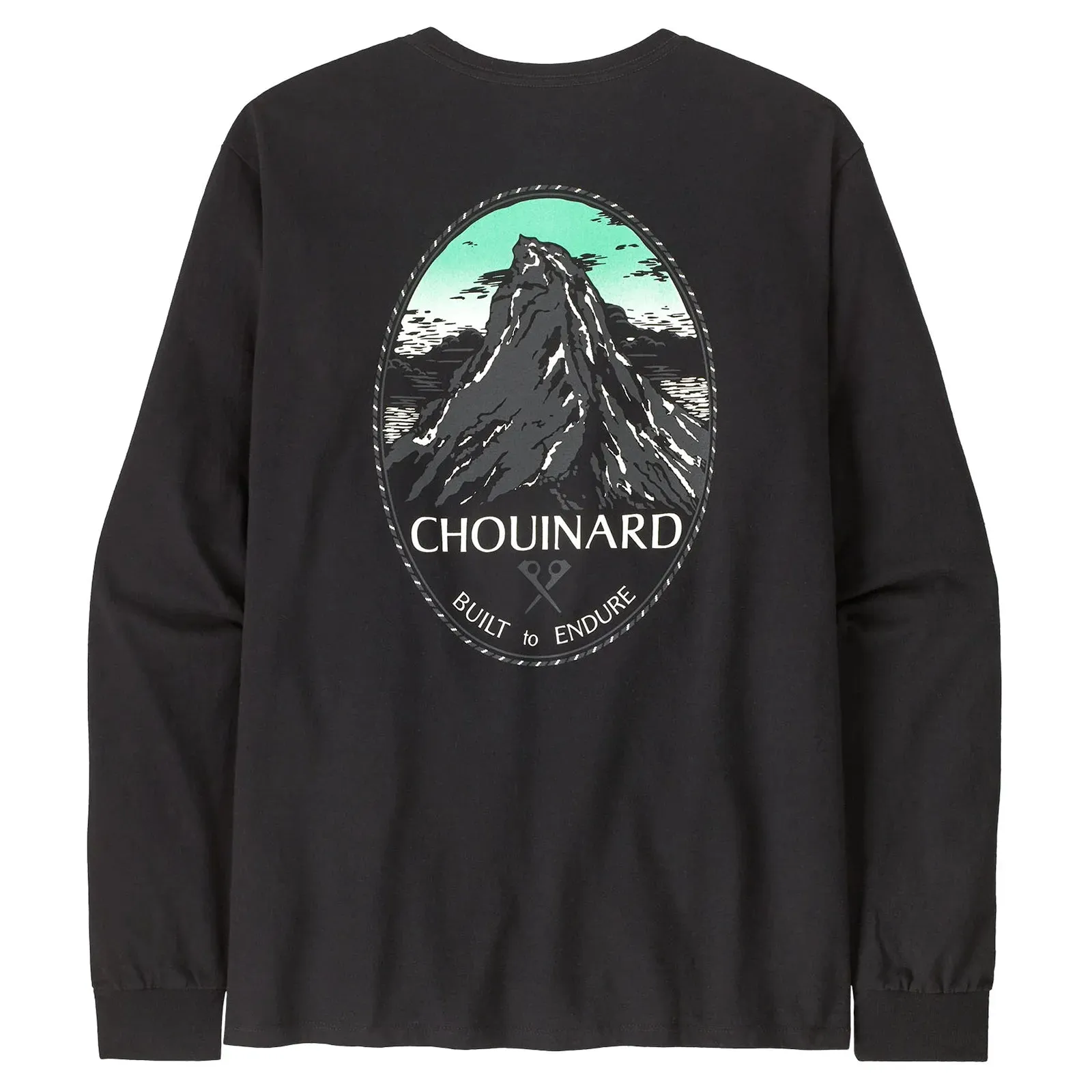 Patagonia Men's Long Sleeved Chouinard Crest Pocket Responsibili-Tee - Black