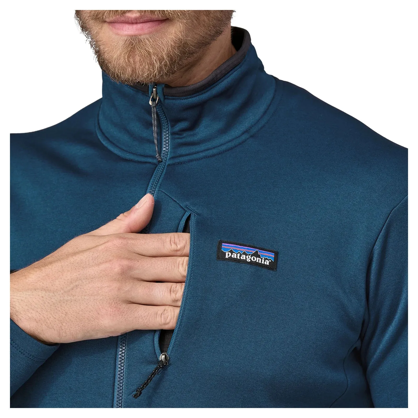 Patagonia Men's R1 Daily Jacket - Lagom Blue - Tidepool Blue X-Dye