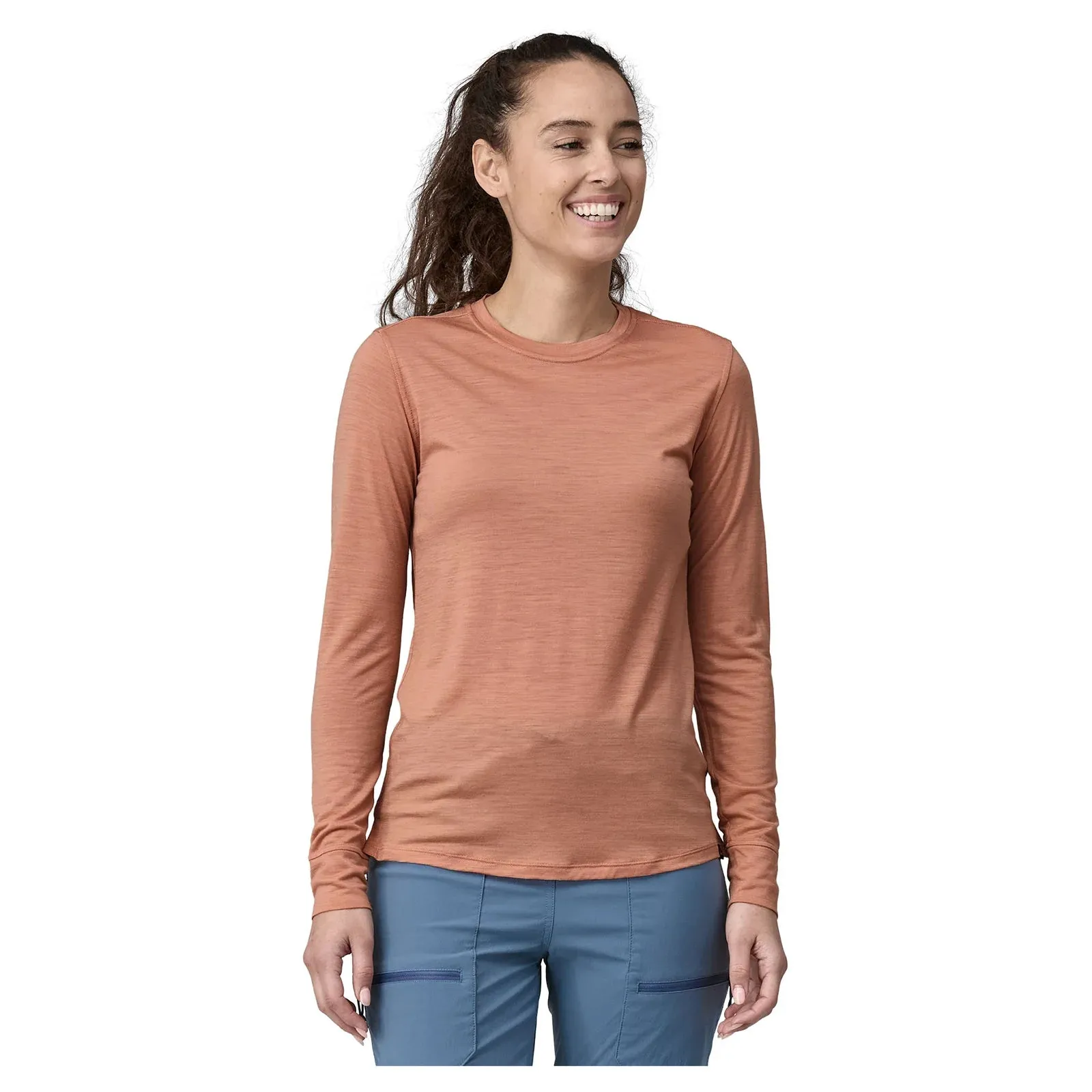 Patagonia Women's Long Sleeved Capilene Cool Merino Shirt - Terra Pink