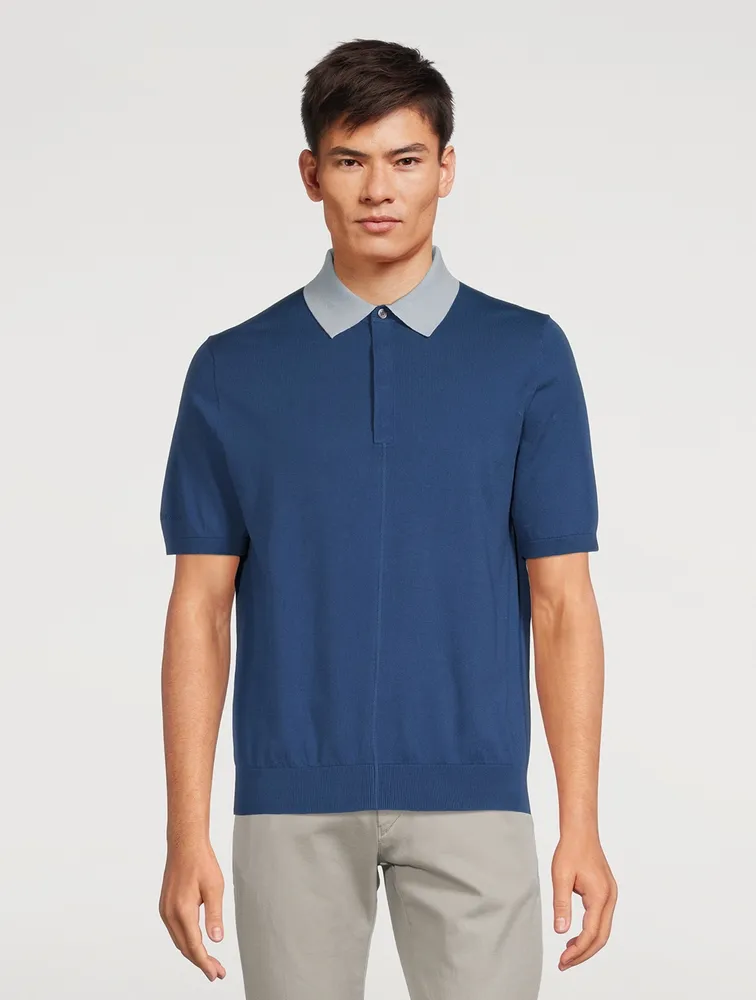 PAUL SMITH Contrast-Collar Polo Shirt