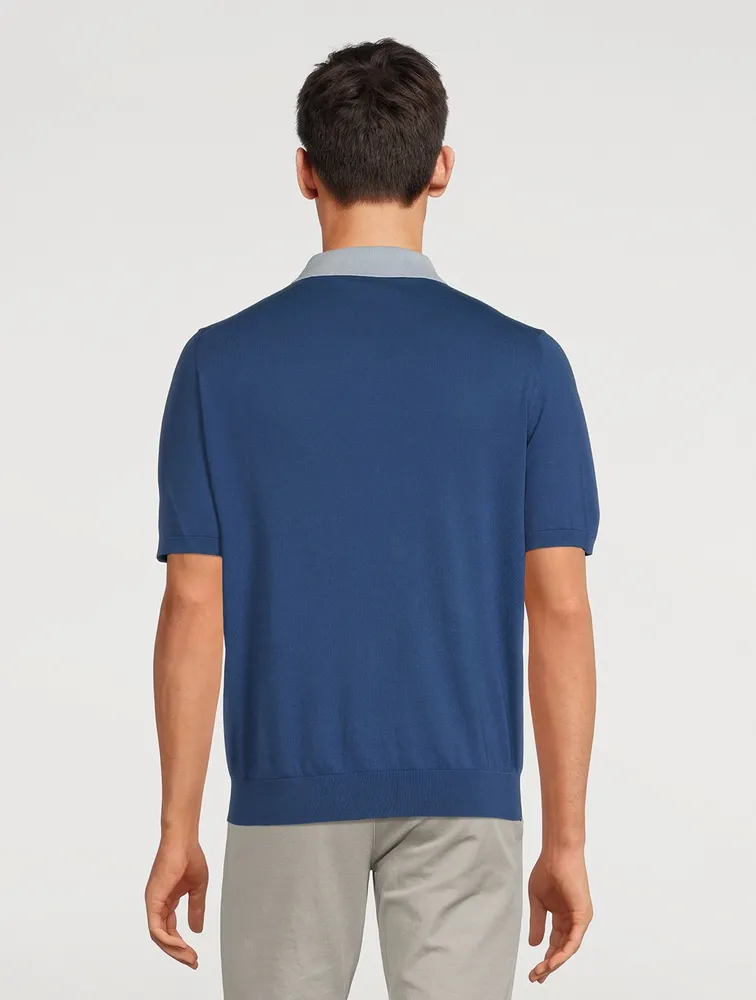 PAUL SMITH Contrast-Collar Polo Shirt