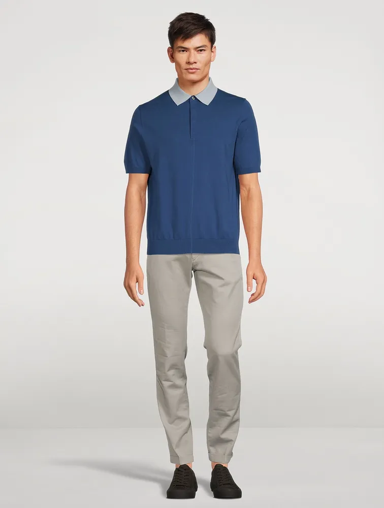 PAUL SMITH Contrast-Collar Polo Shirt