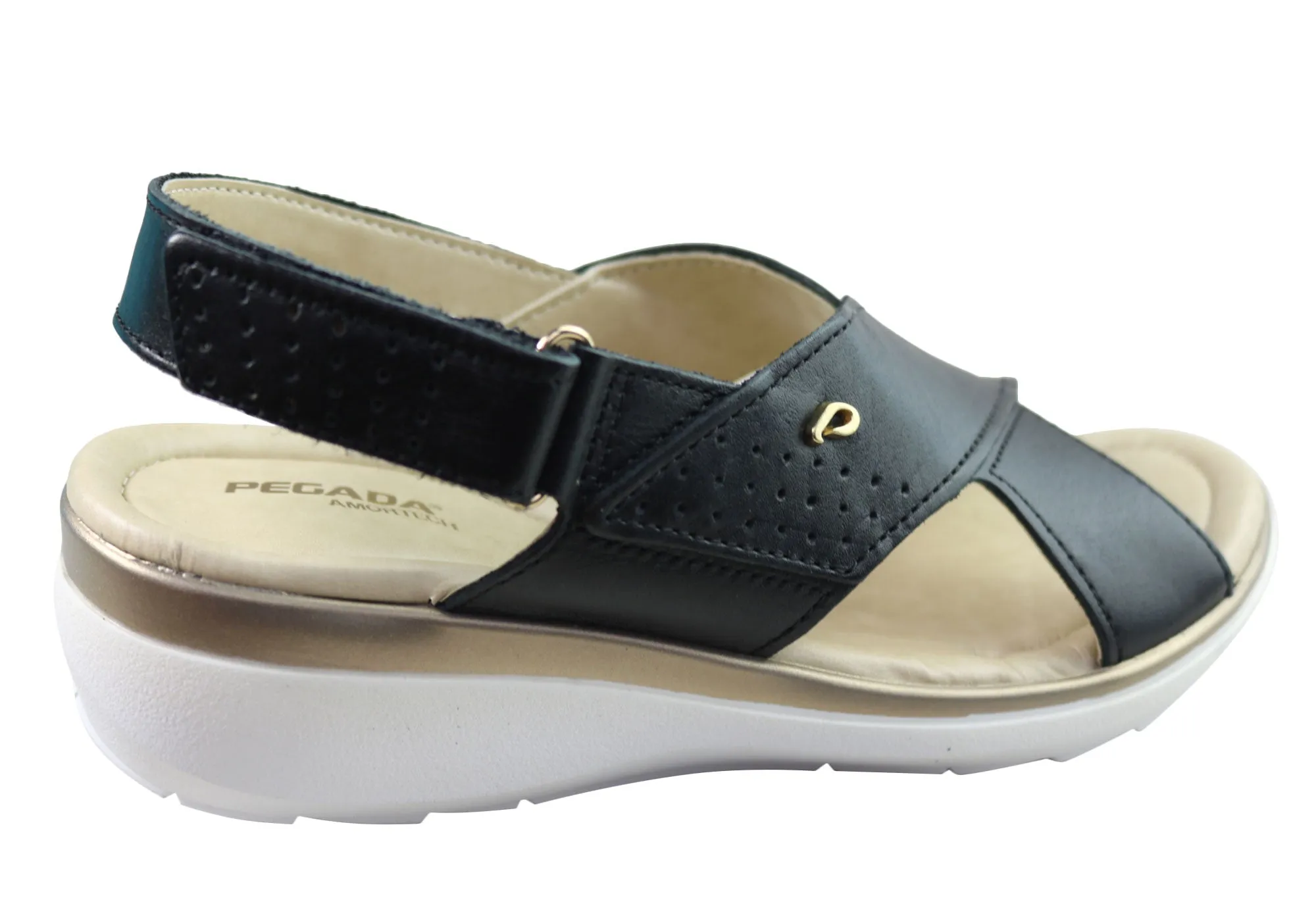 Pegada Paros Womens Comfortable Leather Sandals Made In Brazil