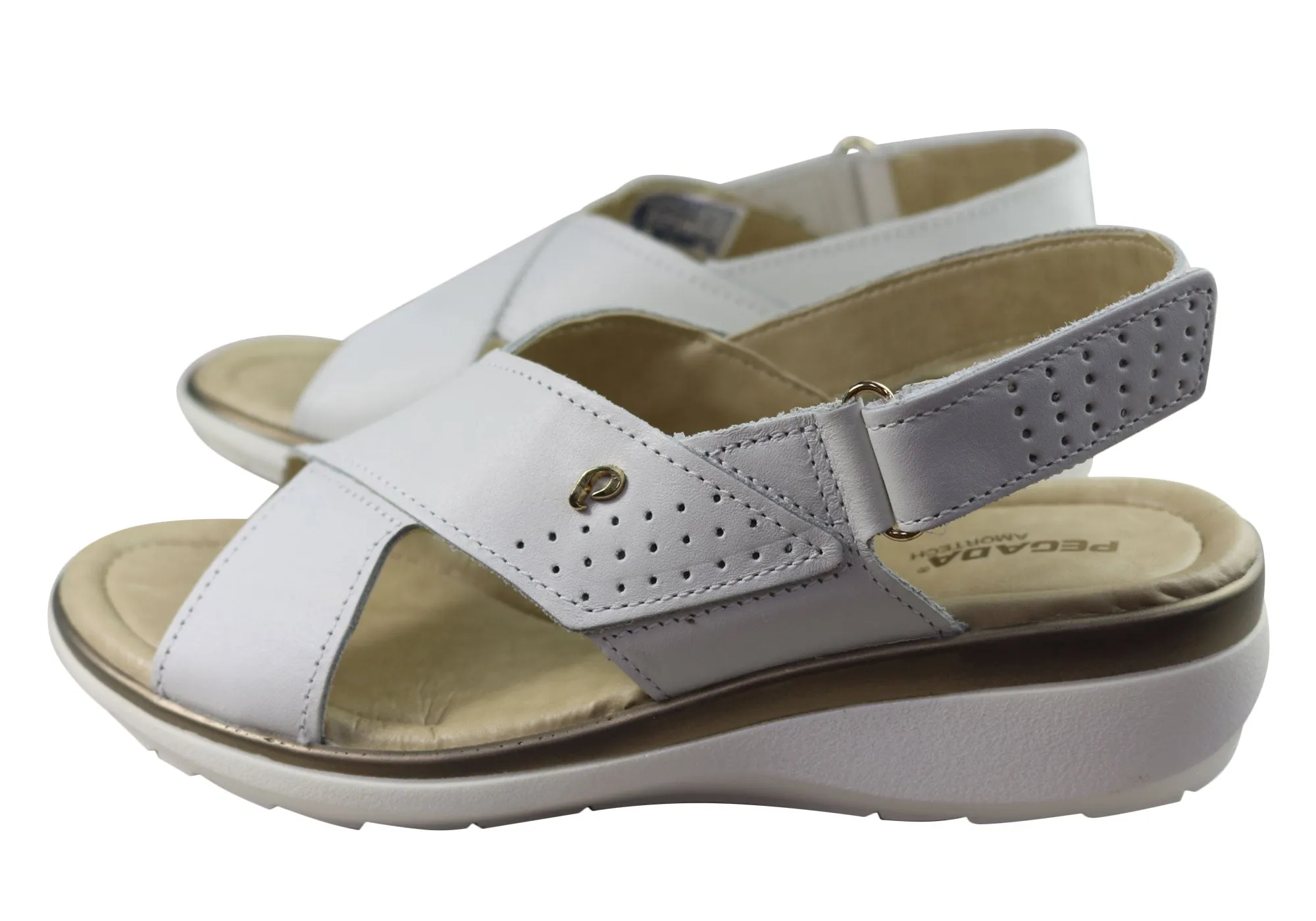 Pegada Paros Womens Comfortable Leather Sandals Made In Brazil