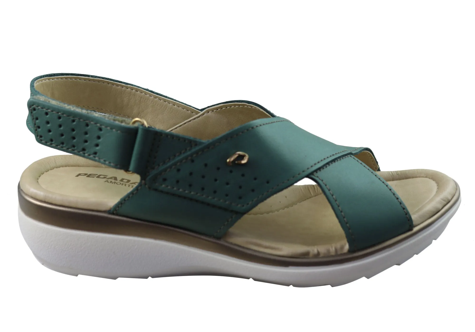 Pegada Paros Womens Comfortable Leather Sandals Made In Brazil