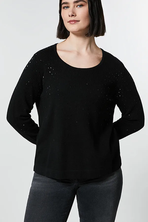 Persona (by Marina Rinaldi) AZALEA RHINESTONE CASHMERE BLEND SWEATER