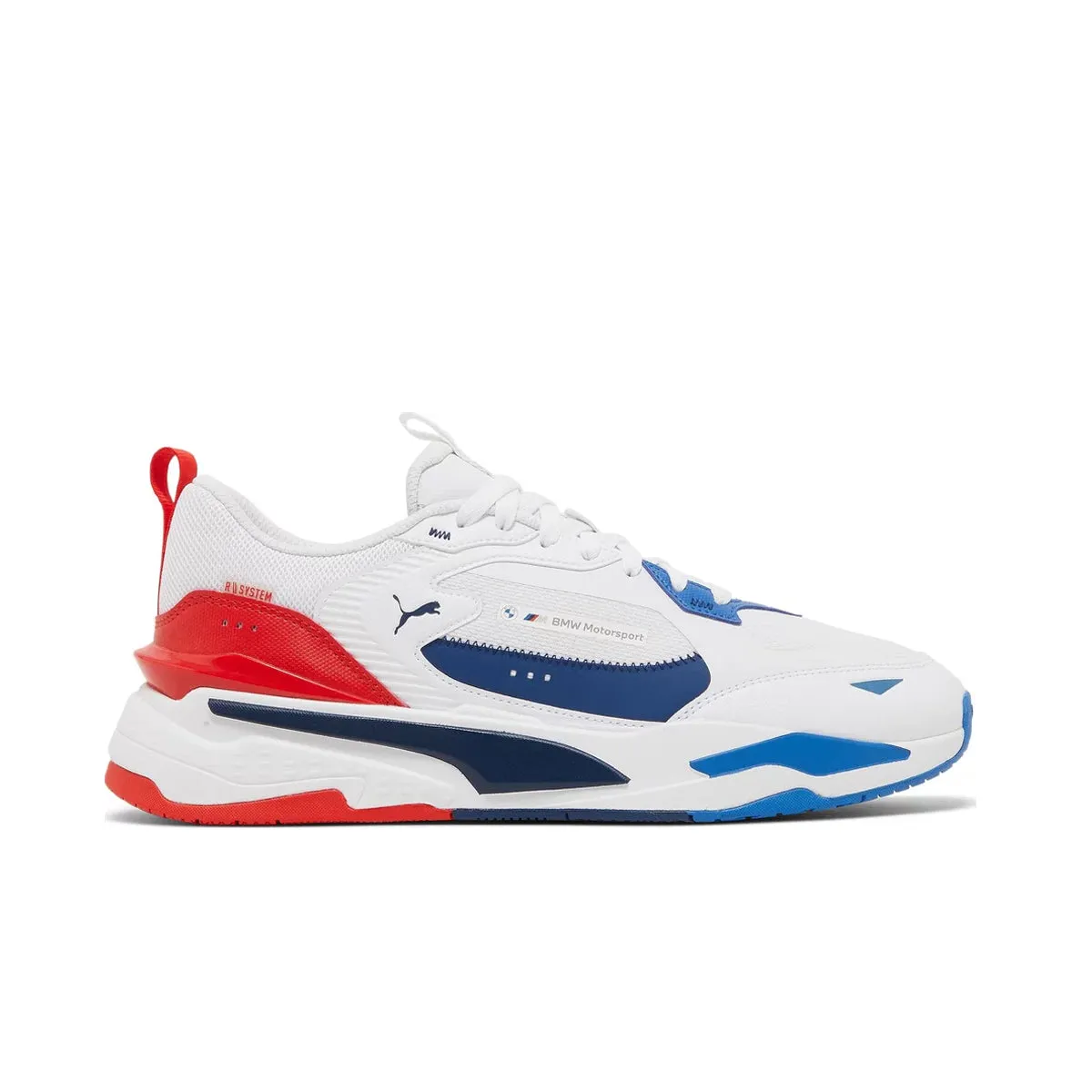 Puma Mens BMW M Motorsport RS-Fast MS Running Sneakers 307027-02 P Wht-Estate Blue-Fiery Red