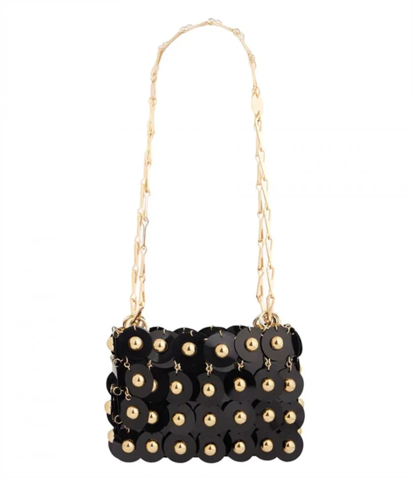 RABANNEBLACK SPARKLE NANO SPHERE BAG