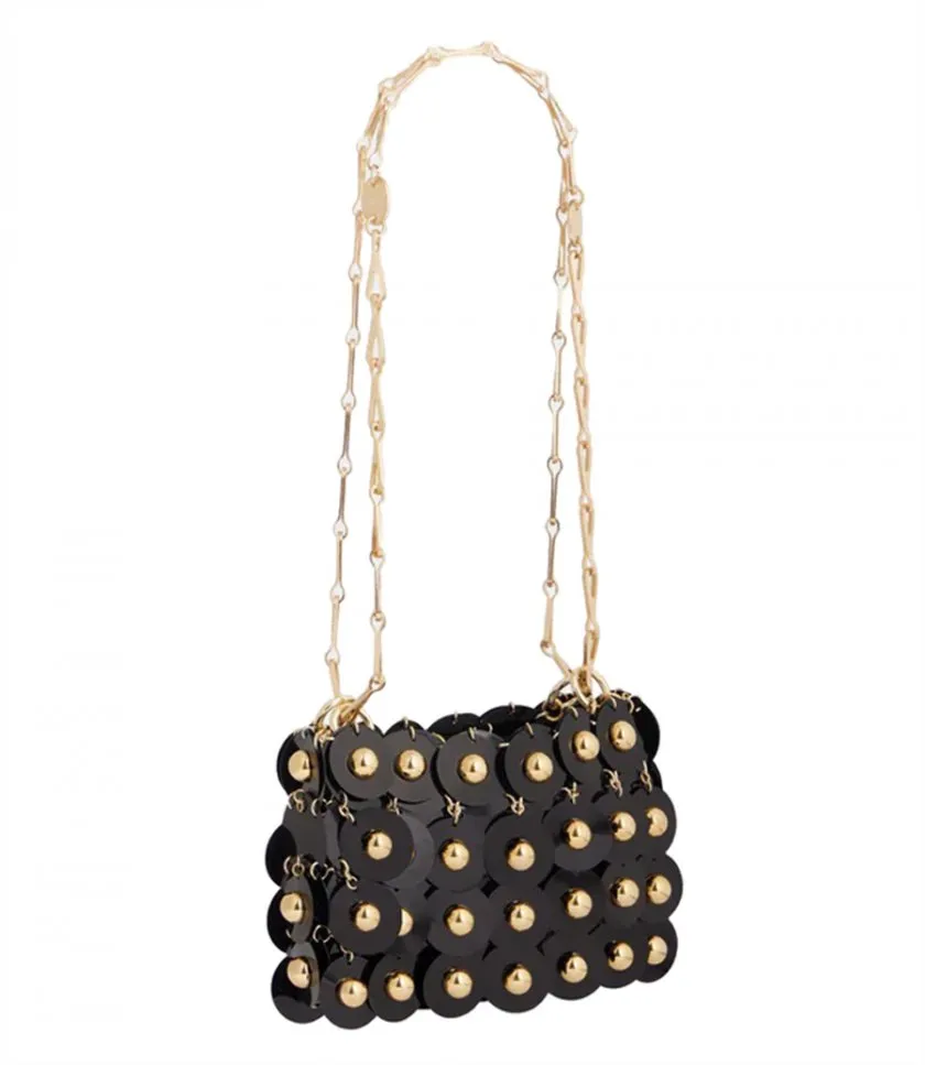 RABANNEBLACK SPARKLE NANO SPHERE BAG