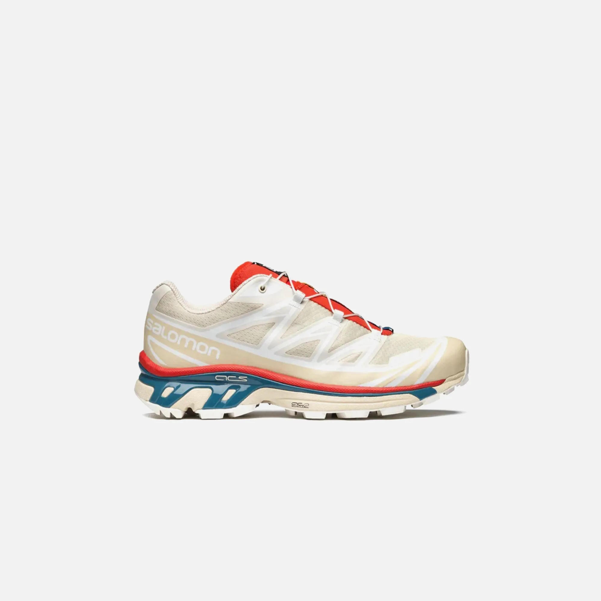 Salomon XT-6 - Almond Milk / Bleached Sand / Aurora Red