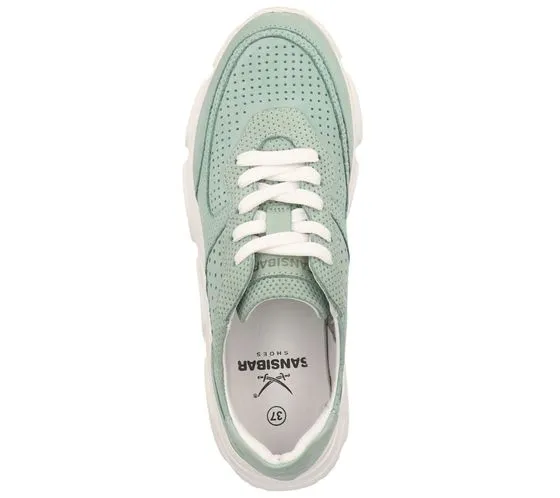 SANSIBAR scarpe da donna in vera pelle, sneakers eleganti, scarpe per il tempo libero 1047789 menta