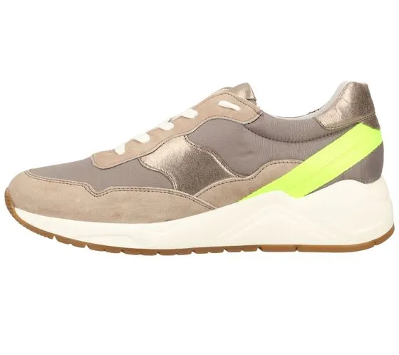 SANSIBAR scarpe da donna in vera pelle, sneakers eleganti, scarpe per il tempo libero, blu scuro o beige