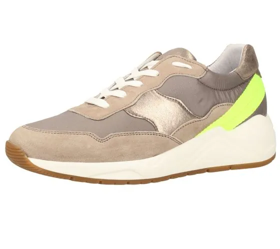 SANSIBAR scarpe da donna in vera pelle, sneakers eleganti, scarpe per il tempo libero, blu scuro o beige