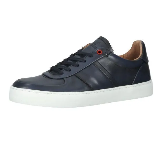 SANSIBAR scarpe da uomo in vera pelle sneakers per il tempo libero con suola removibile 109634 grigio chiaro o blu scuro