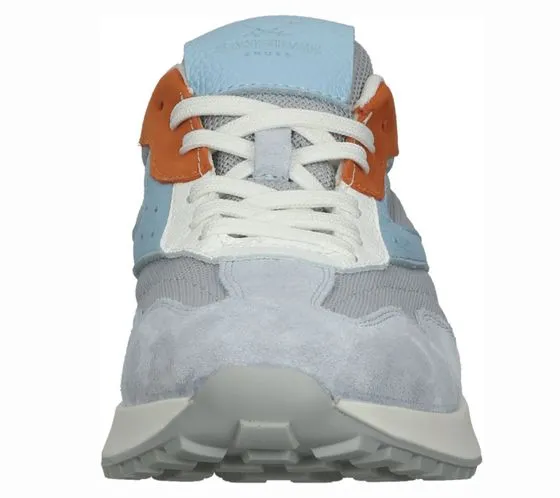 SANSIBAR sneakers donna in vera pelle con suola removibile stringata 109622 bianco/grigio/nero o blu/grigio/bianco