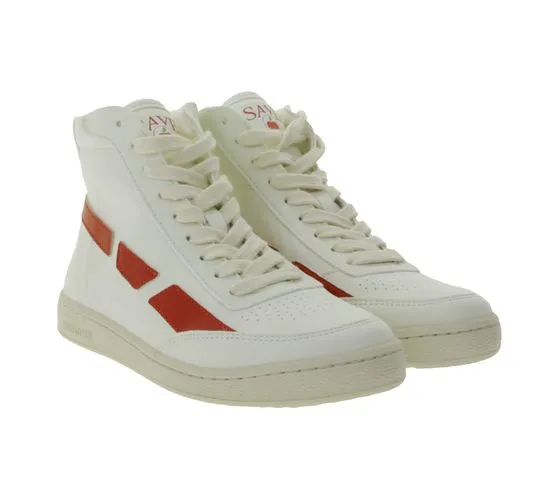 SAYE Modelo 89 scarpe alte da donna, sneakers vegane per il tempo libero, scarpe per tutti i giorni M89H-01 bianco/rosso