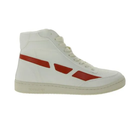 SAYE Modelo 89 scarpe alte da donna, sneakers vegane per il tempo libero, scarpe per tutti i giorni M89H-01 bianco/rosso