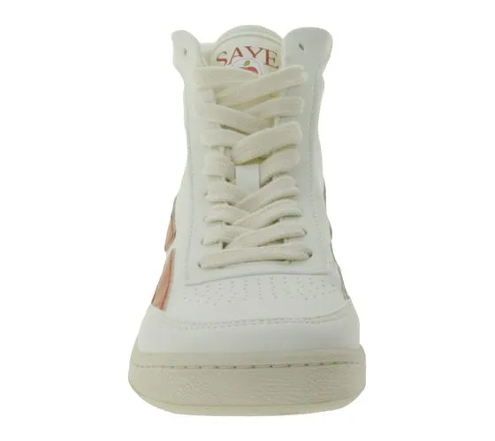 SAYE Modelo 89 scarpe alte da donna, sneakers vegane per il tempo libero, scarpe per tutti i giorni M89H-01 bianco/rosso