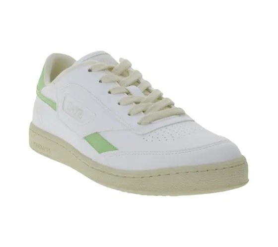 SAYE Modelo 89 sneakers donna vegan low-top con dettagli logo M89-06-VGREEN bianco/verde chiaro