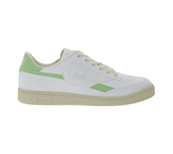 SAYE Modelo 89 sneakers donna vegan low-top con dettagli logo M89-06-VGREEN bianco/verde chiaro