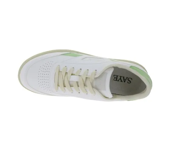 SAYE Modelo 89 sneakers donna vegan low-top con dettagli logo M89-06-VGREEN bianco/verde chiaro