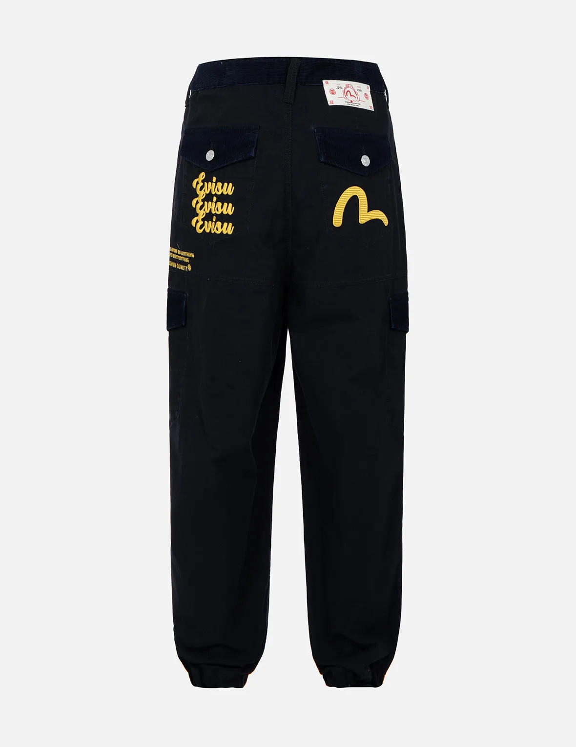 Seagull and Logo Embroidery Cargo Pants