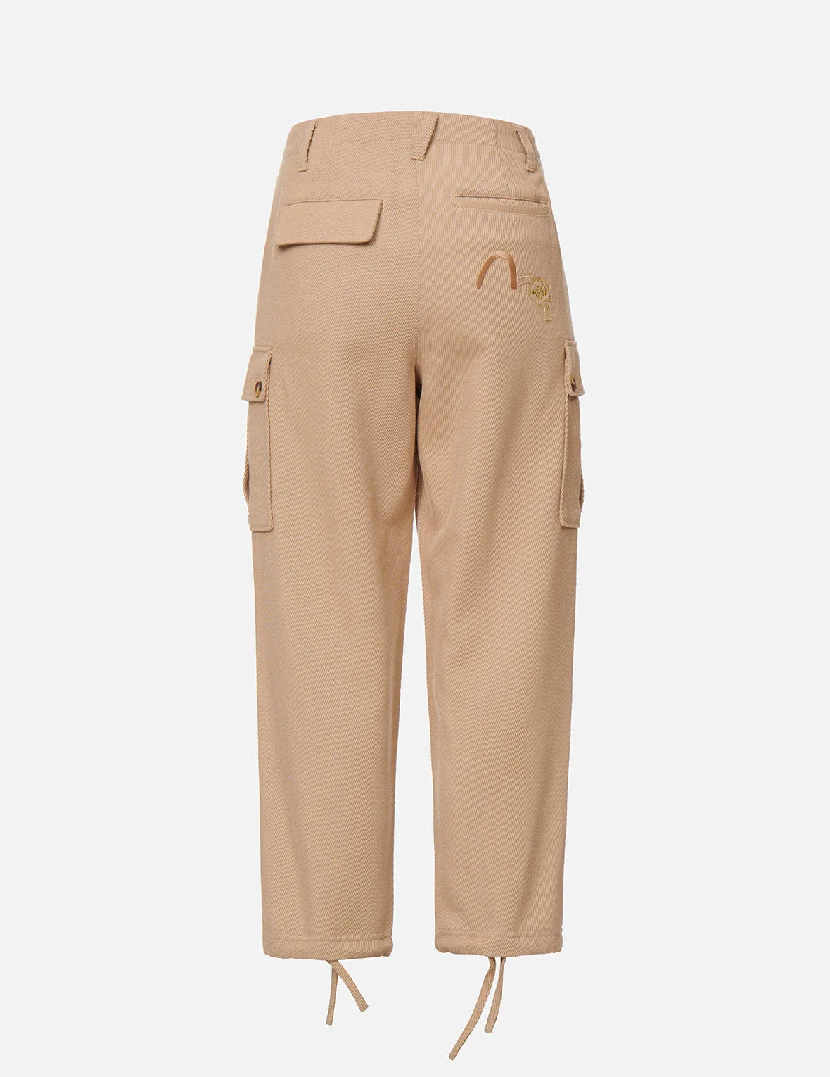 Seagull Embroidered Cargo Twill Pants