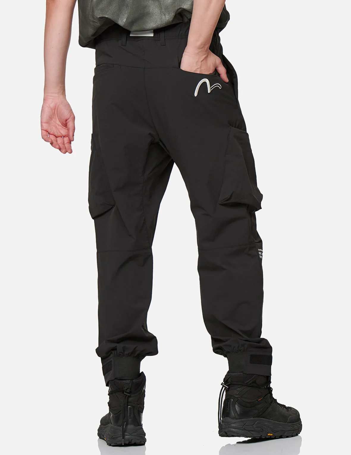 Seagull Embroidery 3D-cut Cargo Pants