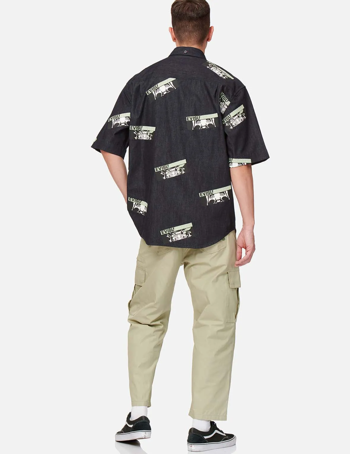 Seagull Print Cargo Pants