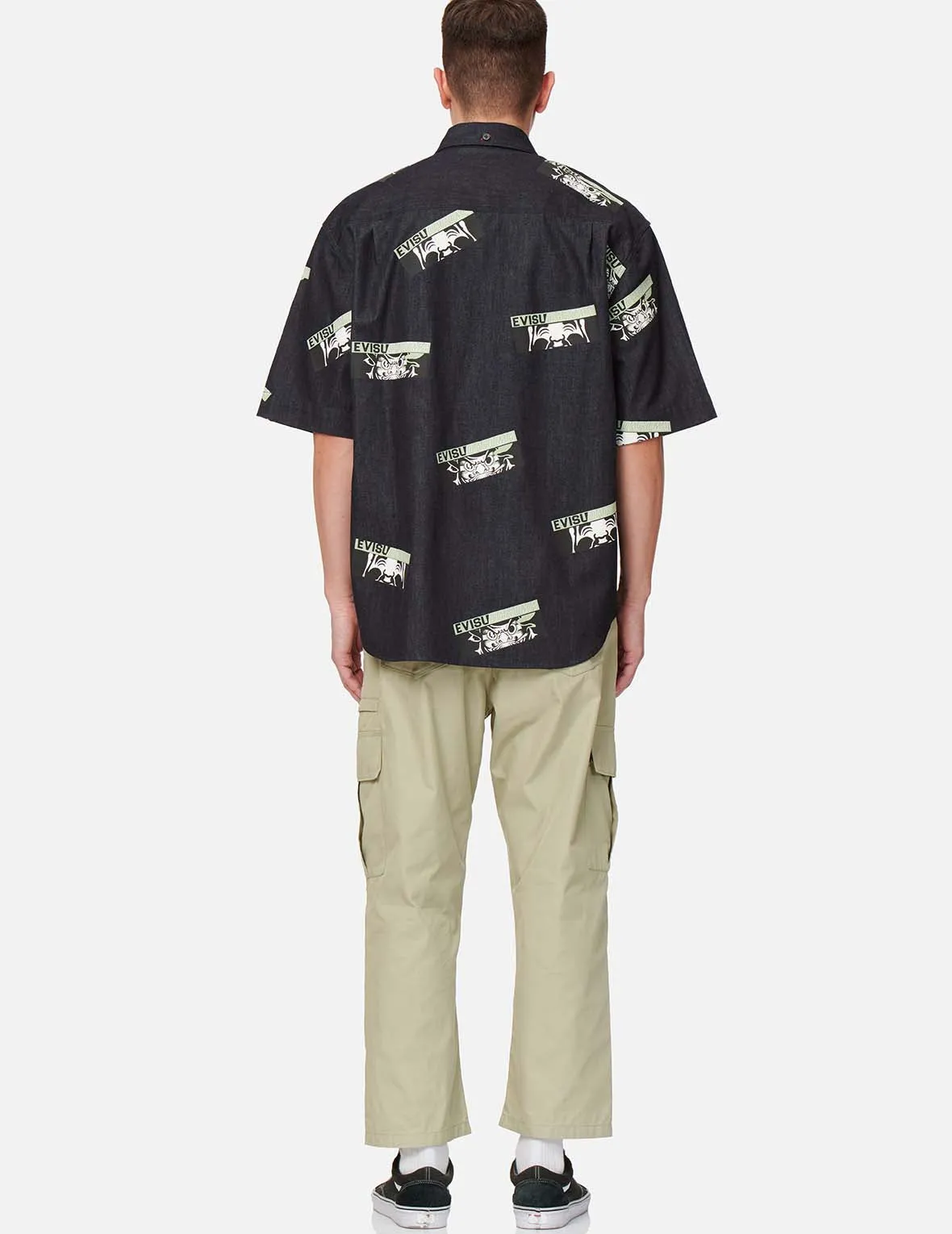 Seagull Print Cargo Pants