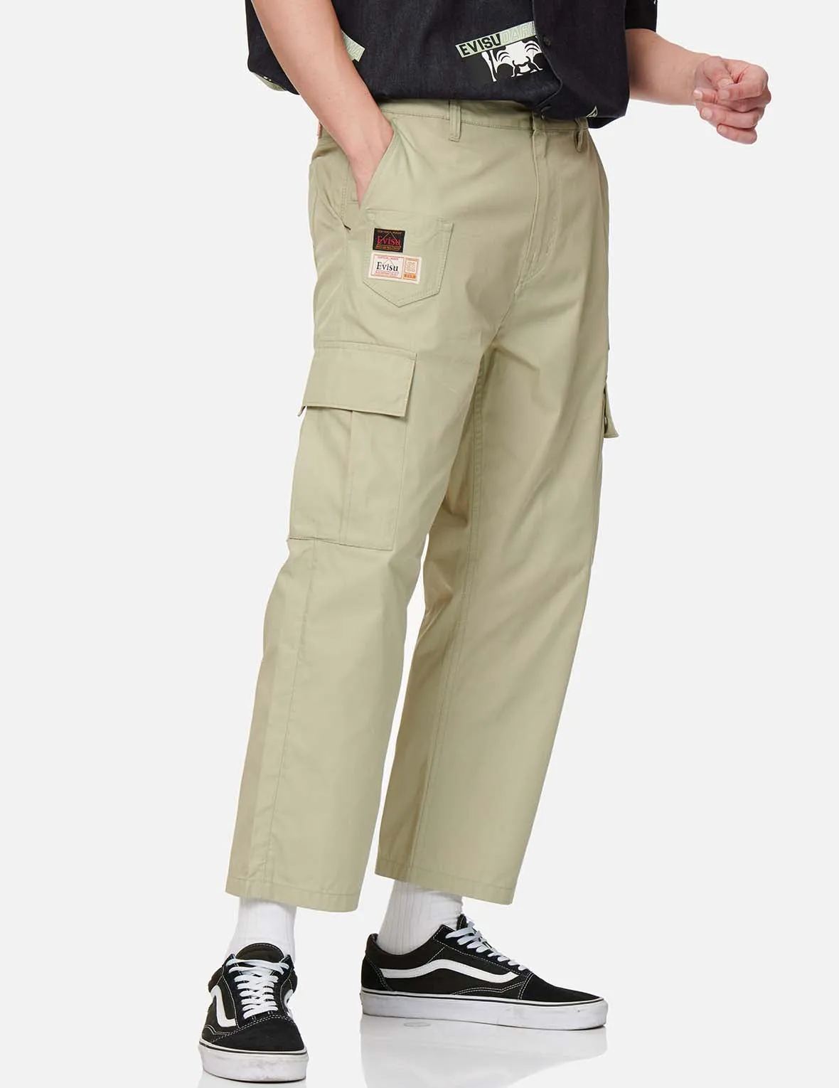 Seagull Print Cargo Pants