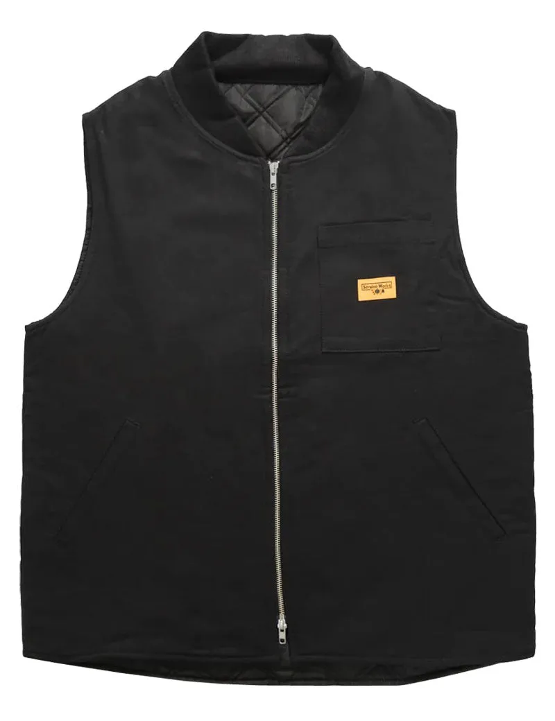 Service Works Padded Work Vest Jacket Black