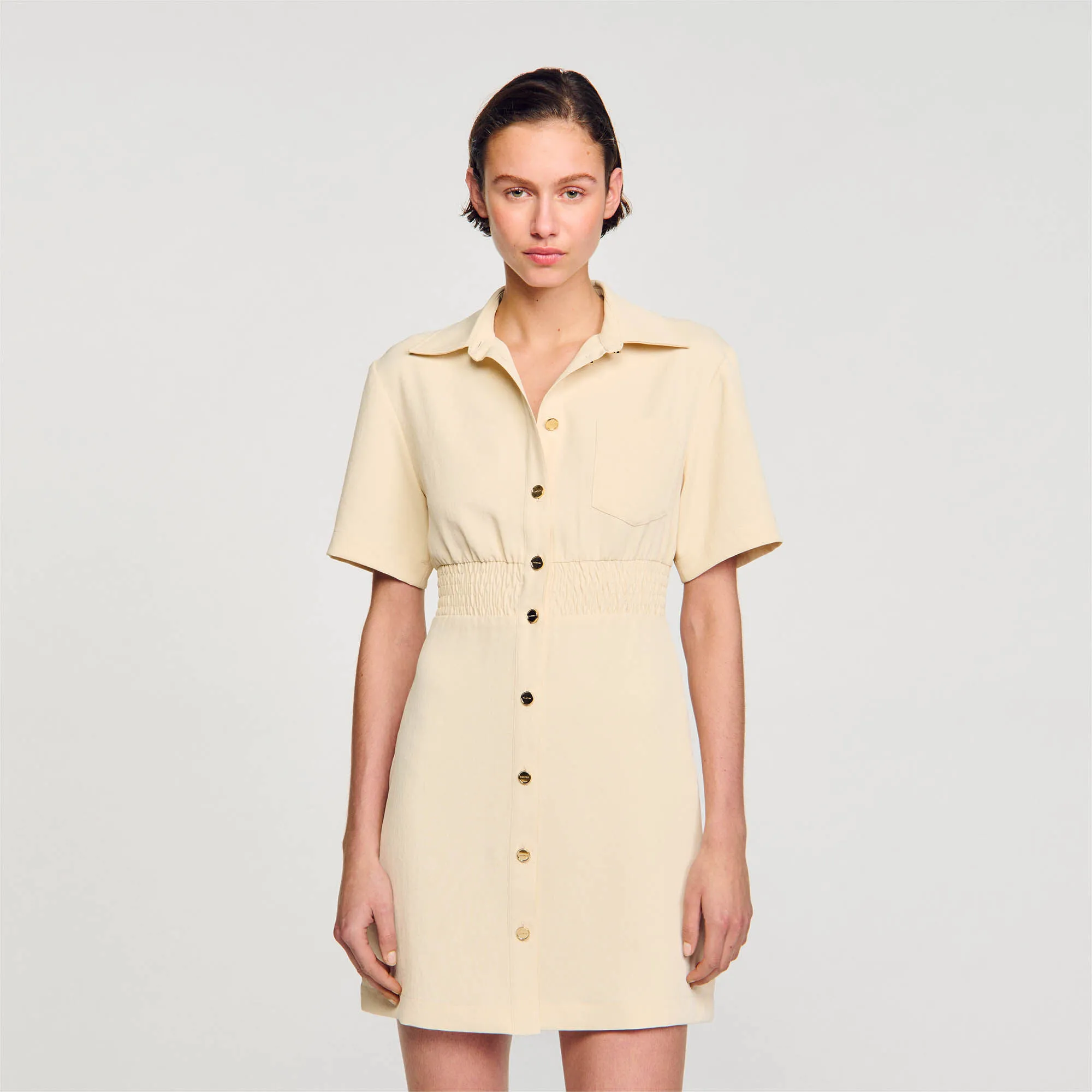 Short button-up dress