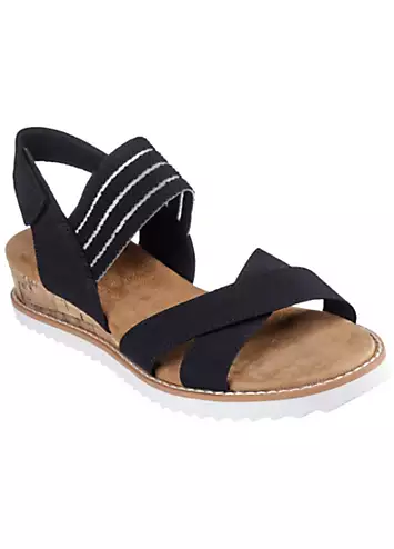 Skechers Ladies Black Desert Kiss Shore Enough Sandals | Kaleidoscope