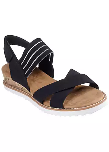 Skechers Ladies Black Desert Kiss Shore Enough Sandals | Kaleidoscope