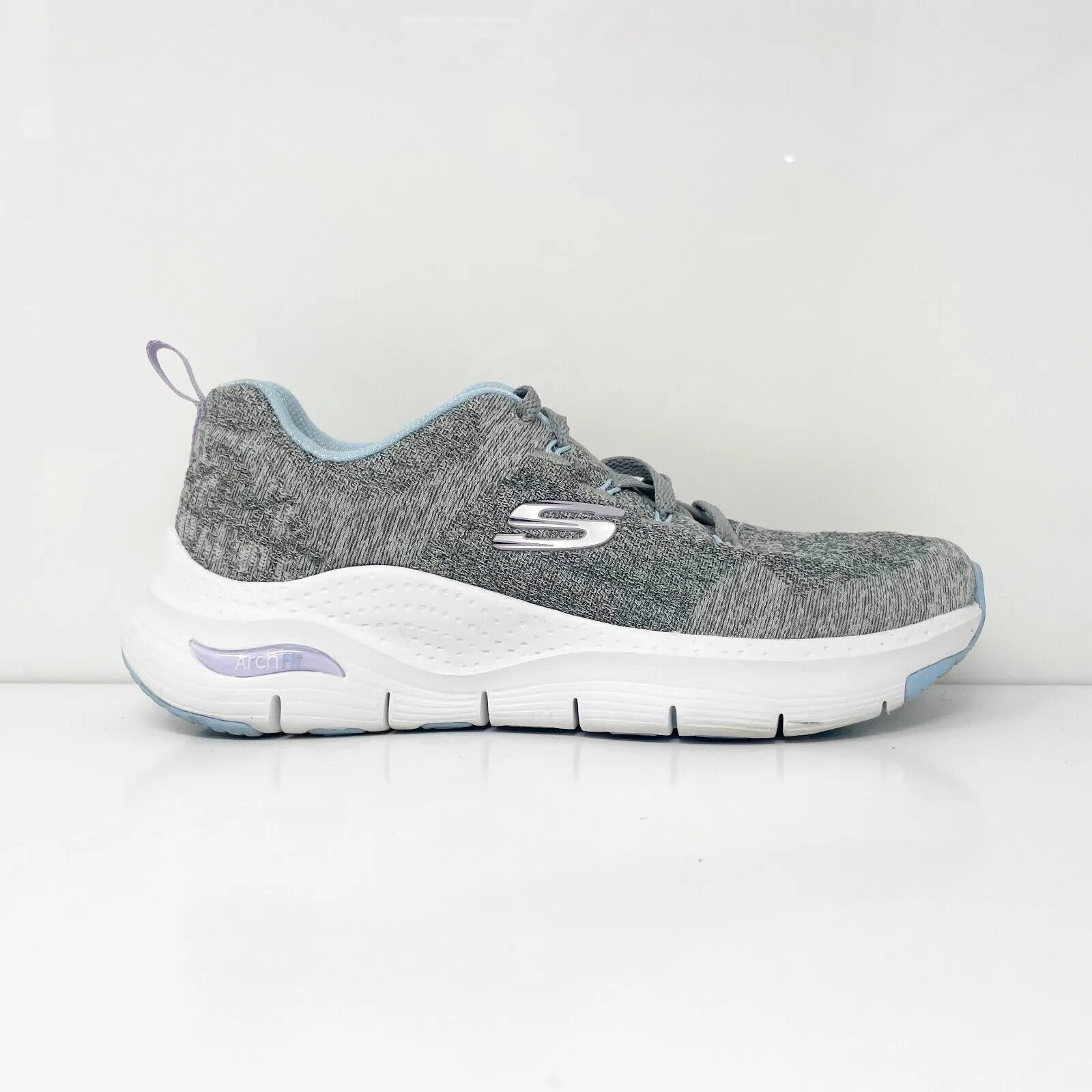 Skechers Womens Arch Fit Comfy Wave 149414 Gray Running Shoes Sneakers Size 6