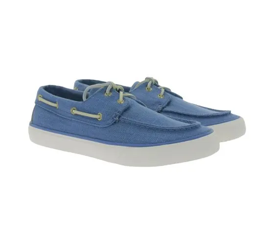 SPERRY Bahama Striper SC sneakers da uomo in tela con tecnologia wave siping nera, blu o beige