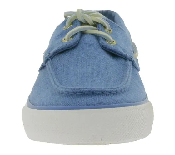 SPERRY Bahama Striper SC sneakers da uomo in tela con tecnologia wave siping nera, blu o beige