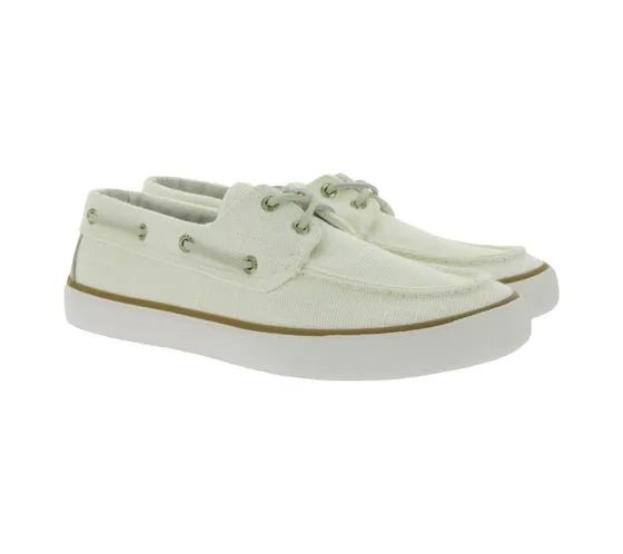 SPERRY Bahama Striper SC sneakers da uomo in tela con tecnologia wave siping nera, blu o beige