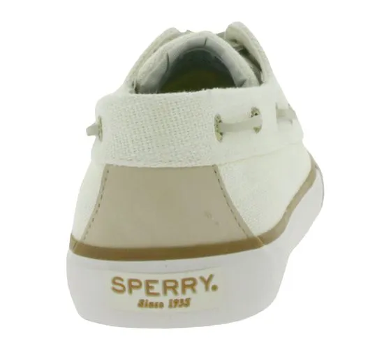 SPERRY Bahama Striper SC sneakers da uomo in tela con tecnologia wave siping nera, blu o beige