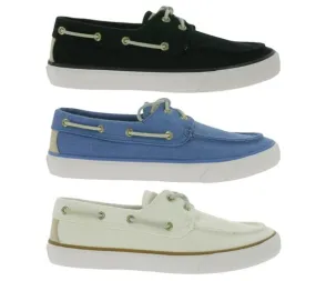 SPERRY Bahama Striper SC sneakers da uomo in tela con tecnologia wave siping nera, blu o beige