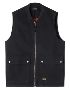 Stan Ray Works Vest Black Duck Canvas