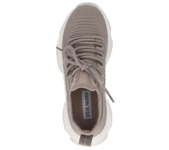 STEVE MADDEN Mac women's sneakers in a knitted look with removable footbed SM11000907-04004-482 taupe-gray