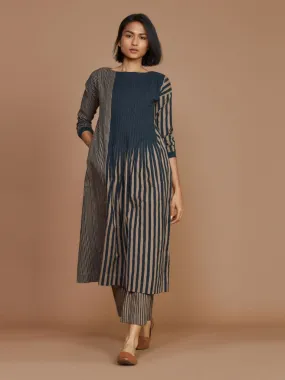 Striped Pleated Dress