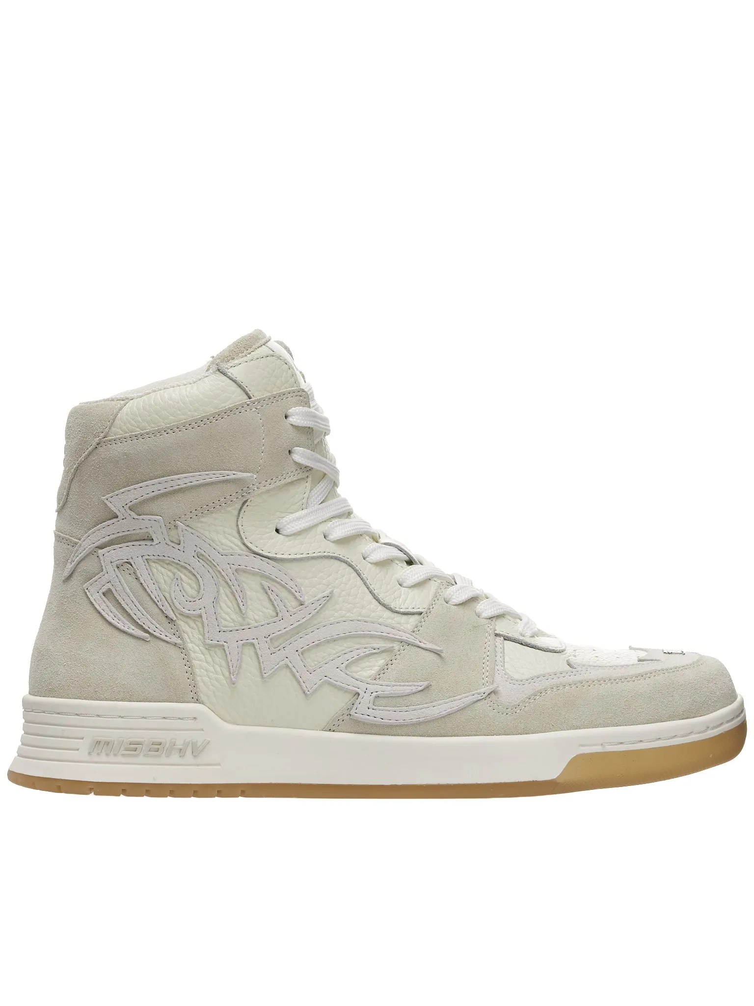 Suede High Top Sneakers (022BW410-OFF-WHITE)