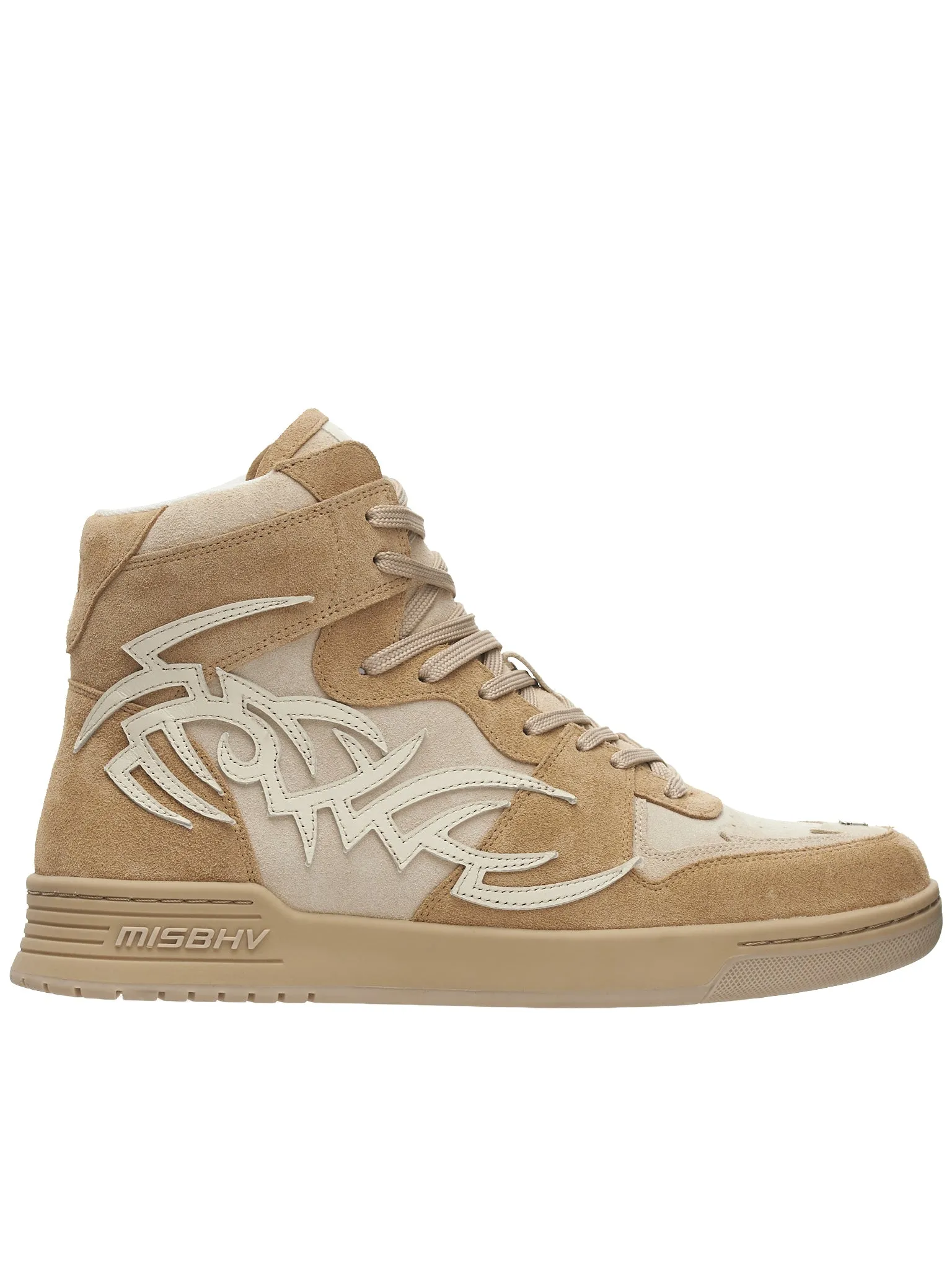 Suede High Top Sneakers (3121BW408-BEIGE)