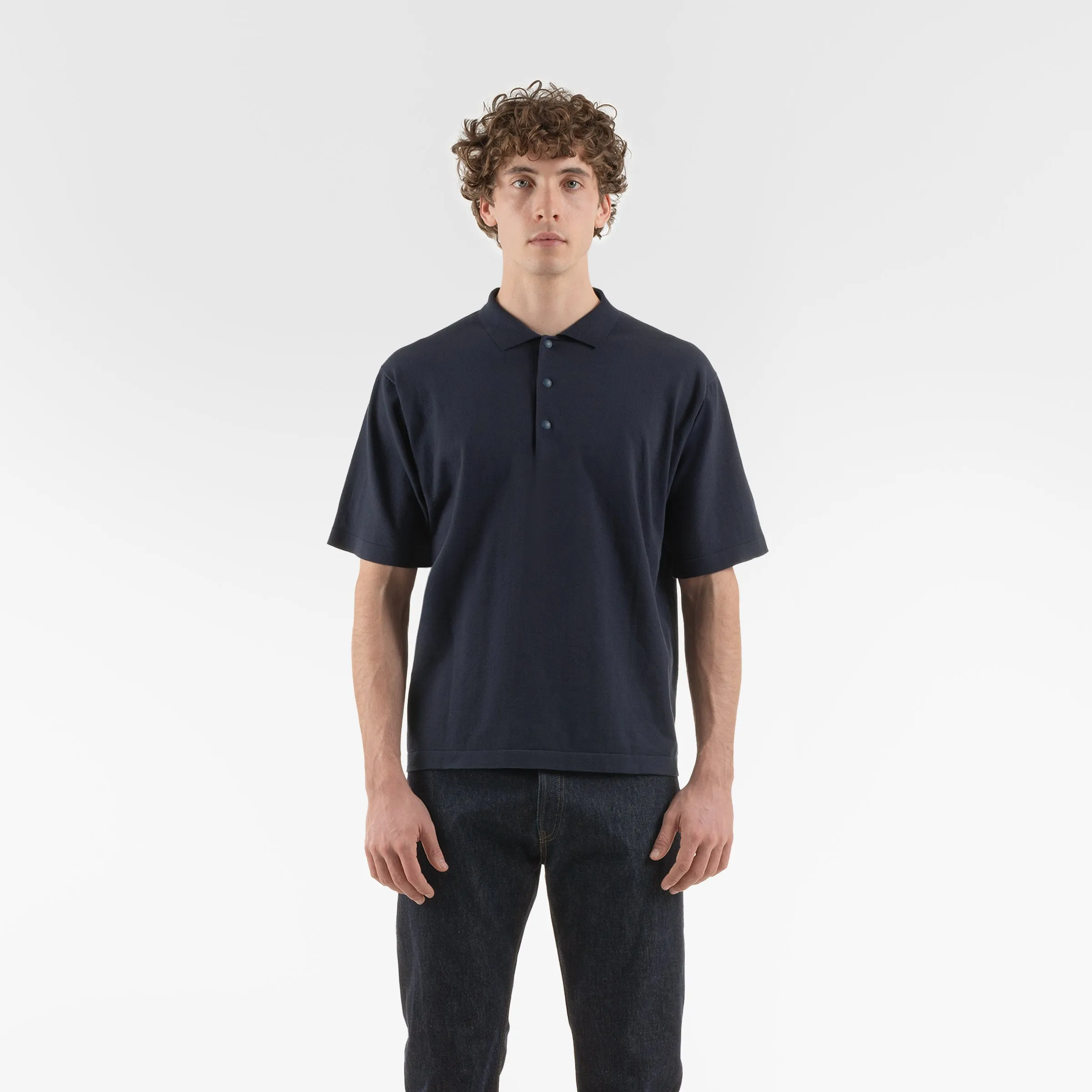 SUPERIOR PIMA POLO 18G / BLUE NAVY